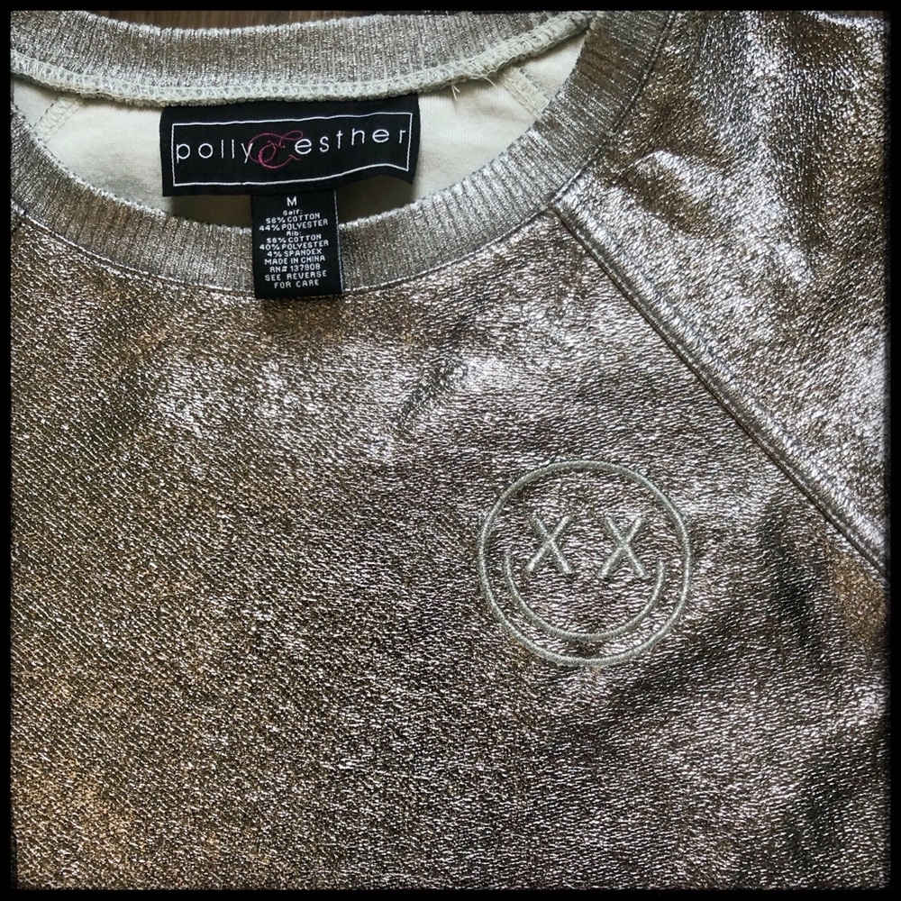 Polly & Esther Metallic Foil Sweatshirt - Picture 4 of 6